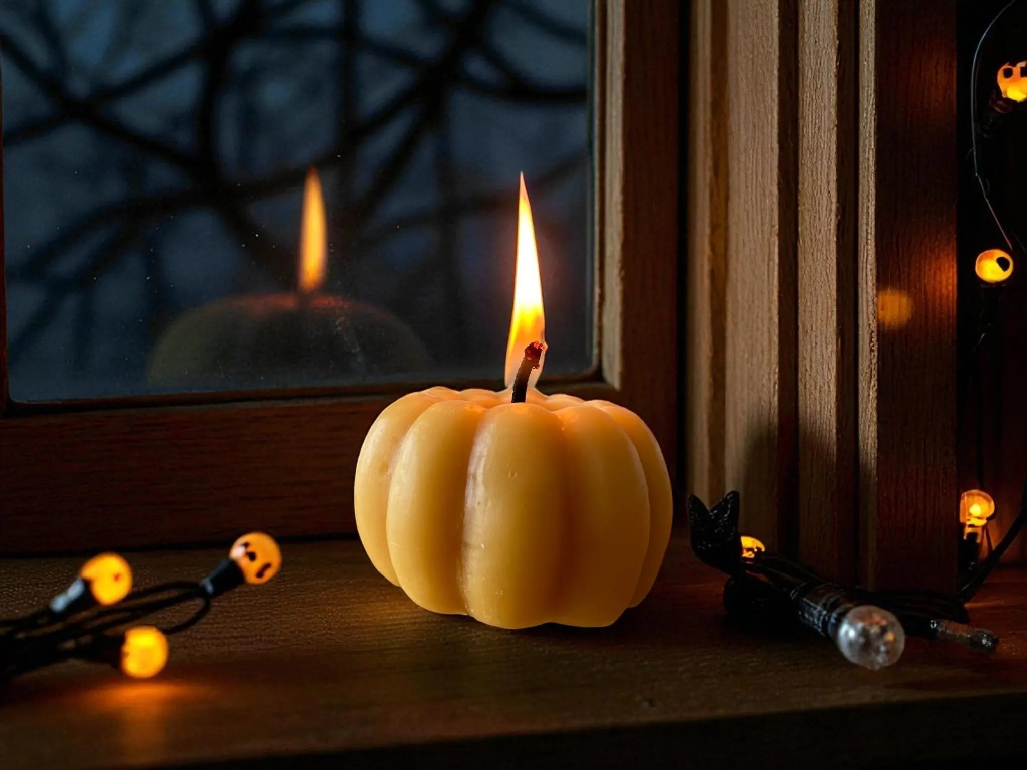 Pumpkin Beeswax Candle - Mêl Llŷn
