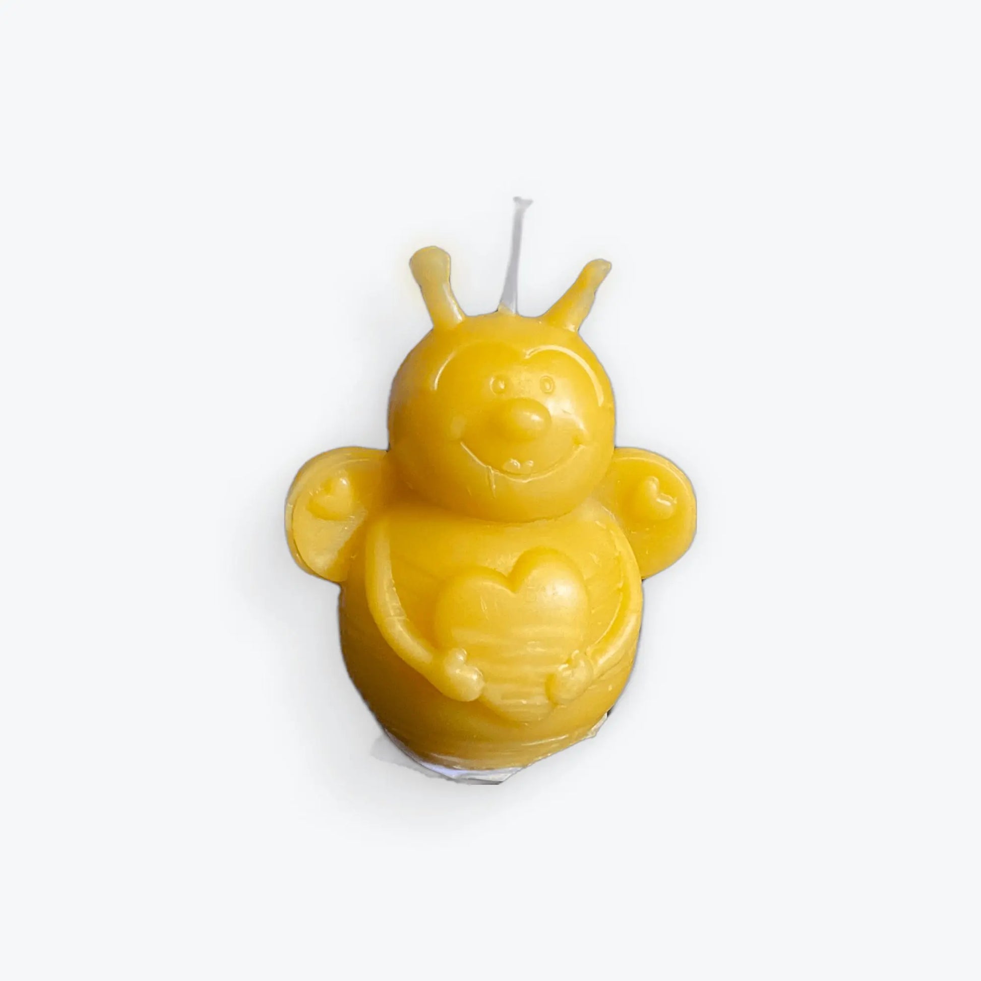 100% Natural British Beeswax - Cute Bee with Antlers Candle - Mêl Llŷn