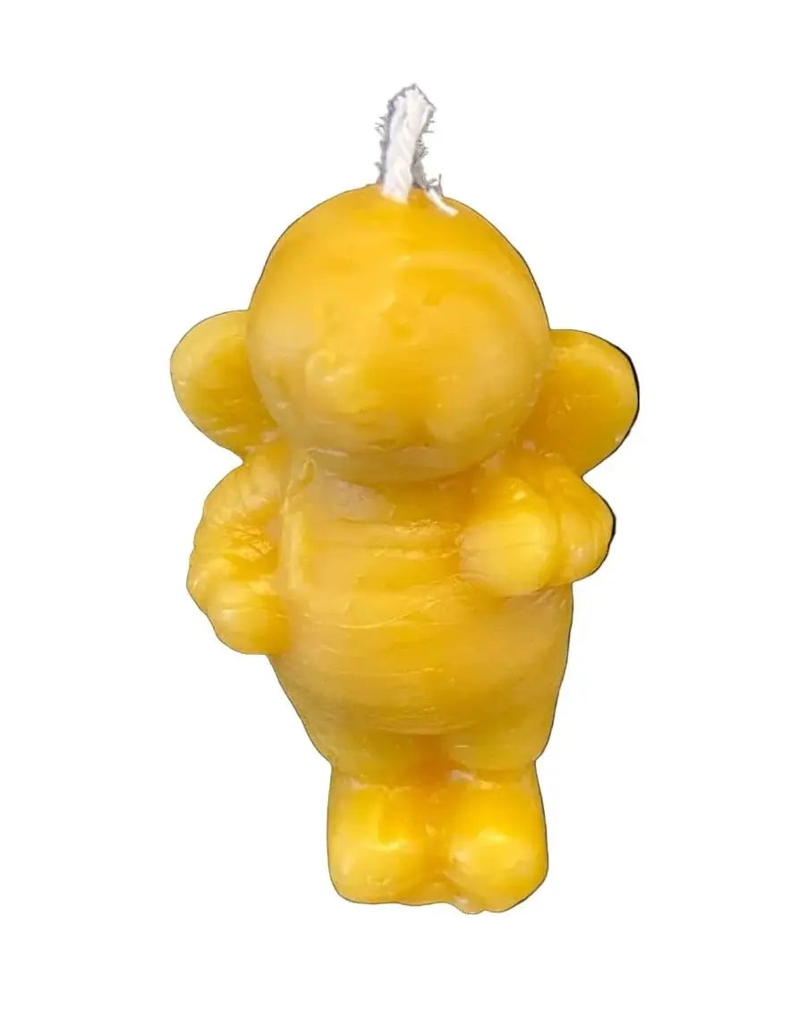 100% Natural British Beeswax - Little Bee Person Candle - Mêl Llŷn