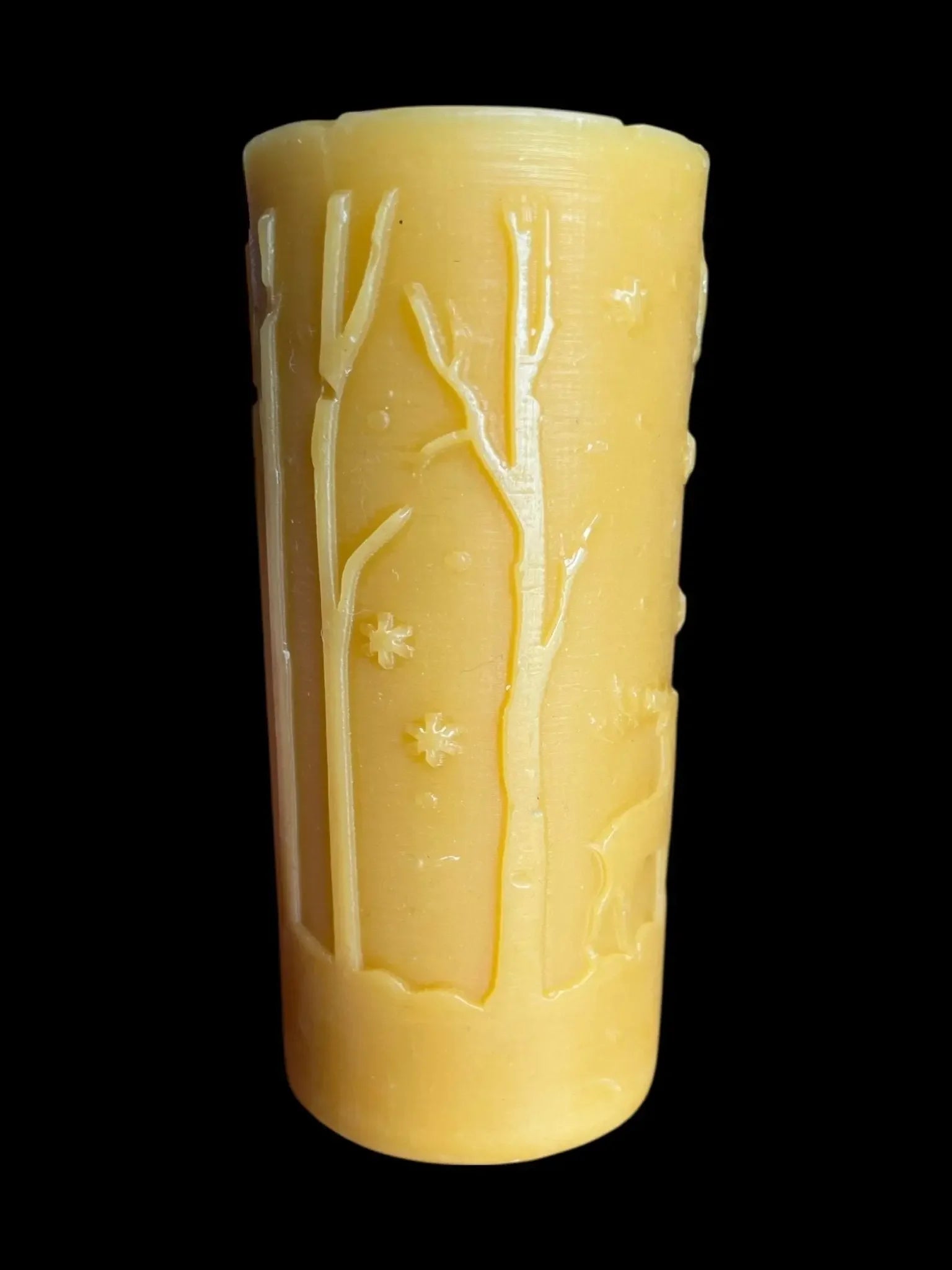 130g Christmas Scene Beeswax Candle – 19 Hour Burn - Non - Toxic - Mêl Llŷn