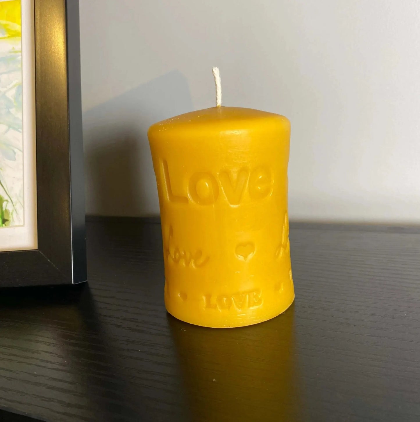 Bring Warmth & Romance to Your Home with Our Handcrafted ‘Love’ Beeswax Candle - Mêl Llŷn