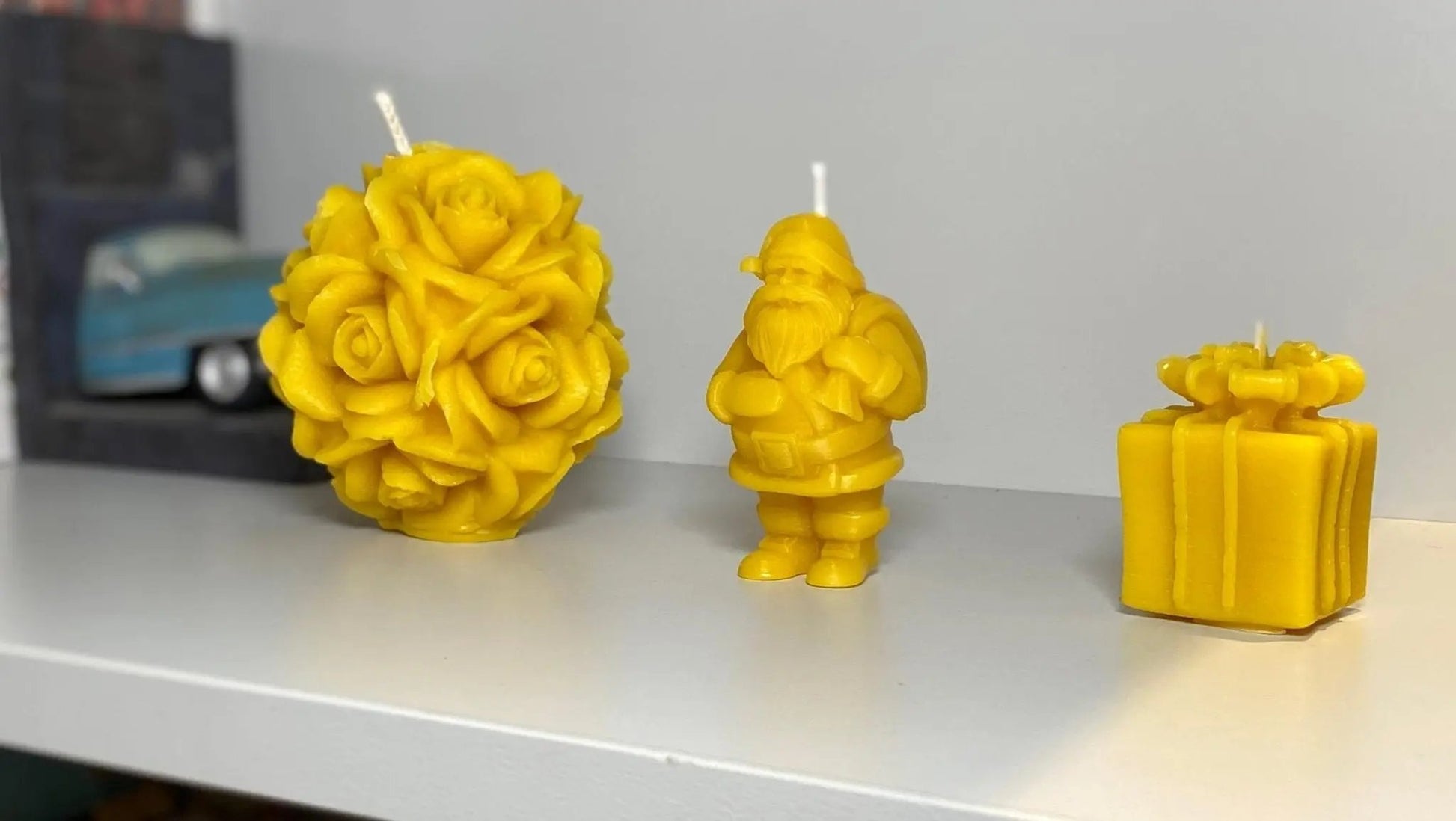 Father Christmas Beeswax Candle - Mêl Llŷn