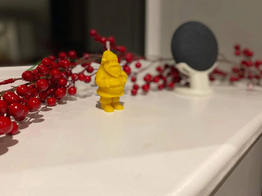 Father Christmas Beeswax Candle - Mêl Llŷn