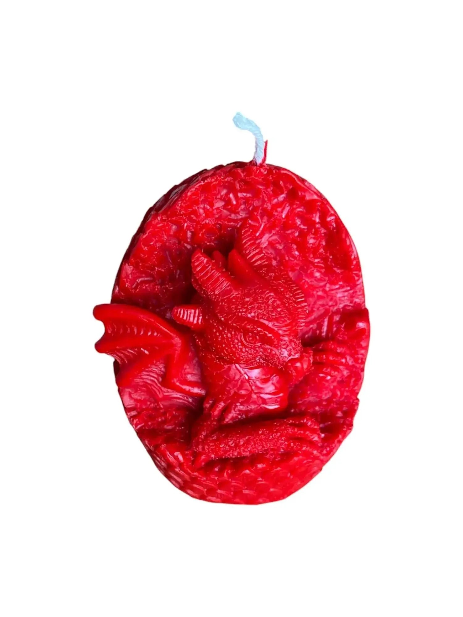 Red Welsh Dragon Egg Candle - Mêl Llŷn