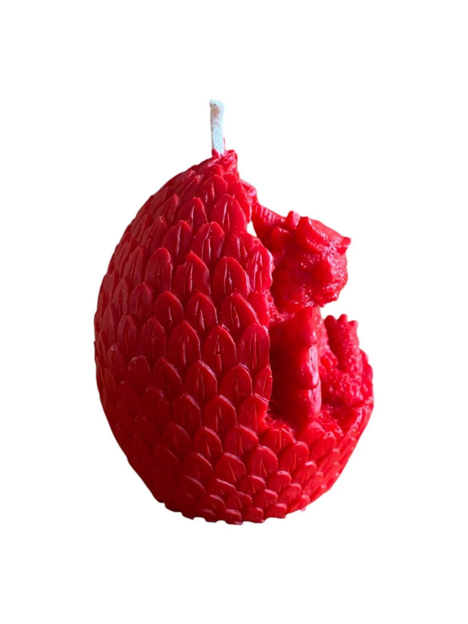 Red Welsh Dragon Egg Candle - Mêl Llŷn