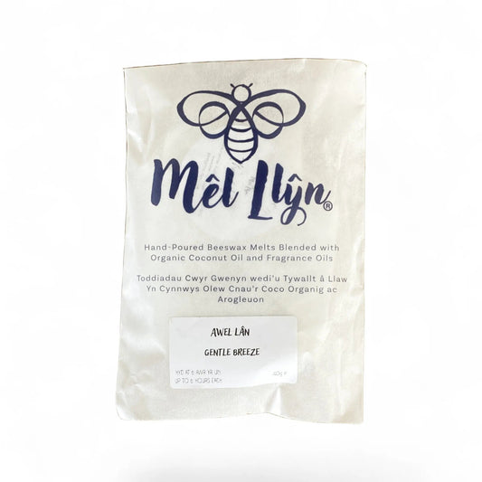 Wax Melts made with British Beeswax and Coconut Oil and Gentle Breeze (Awel Lân) - Mêl Llŷn