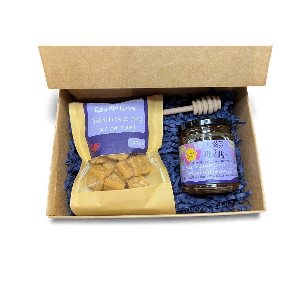 Welsh Summer Honey & Honey Fudge Gift Box - Mêl Llŷn - Mêl Llŷn